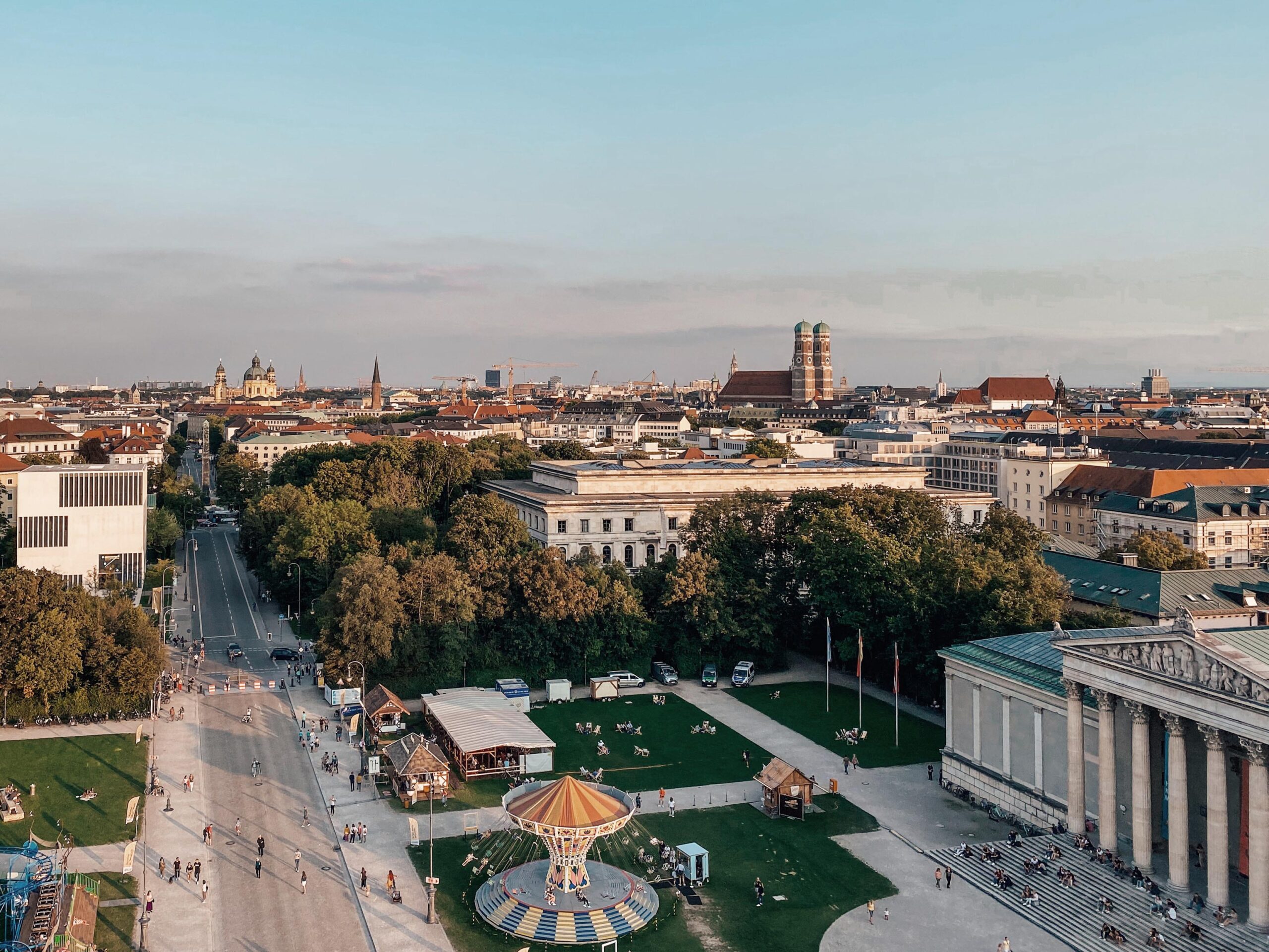 Luftansicht der Stadt München